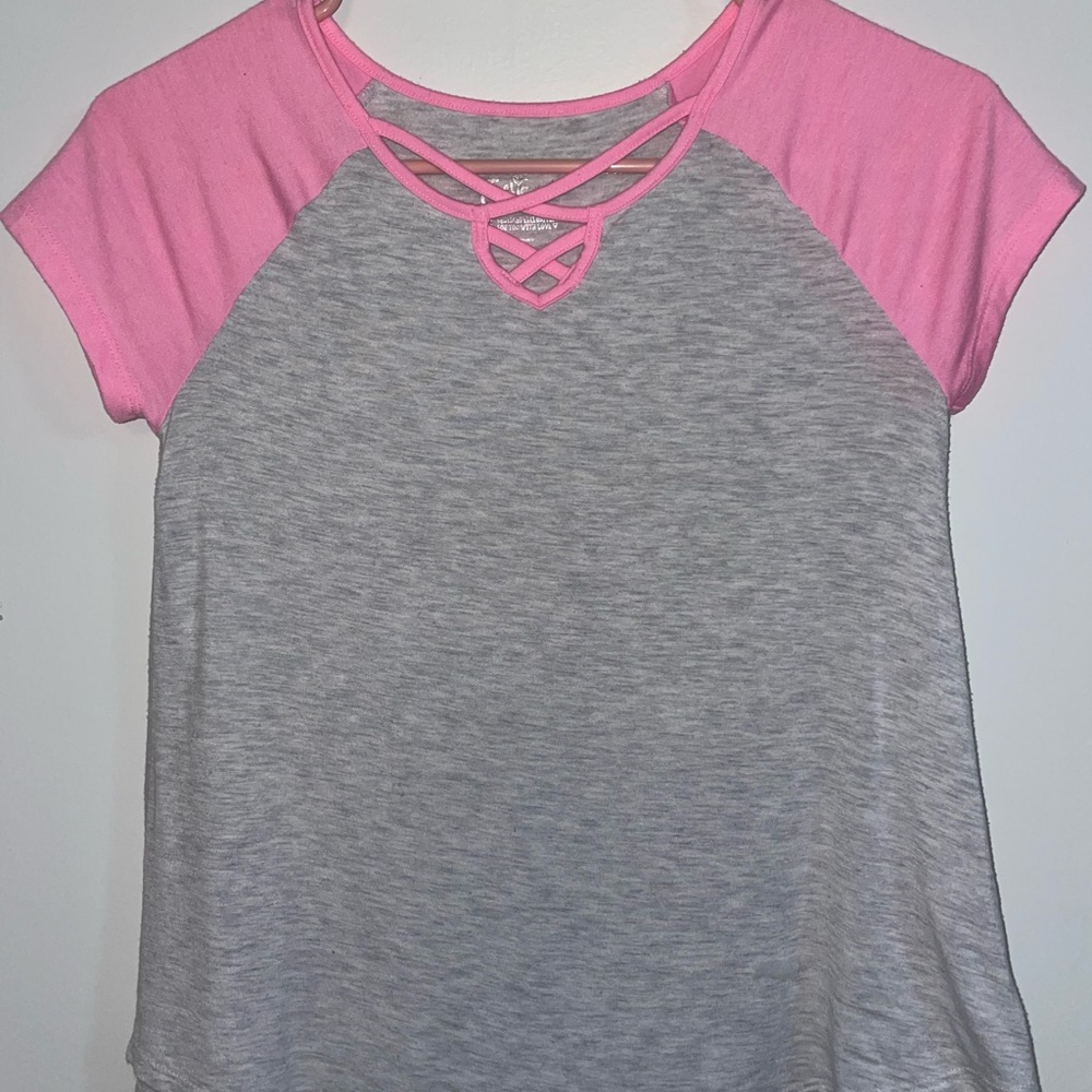 NWOT Justice baseball sleeve T-shirt